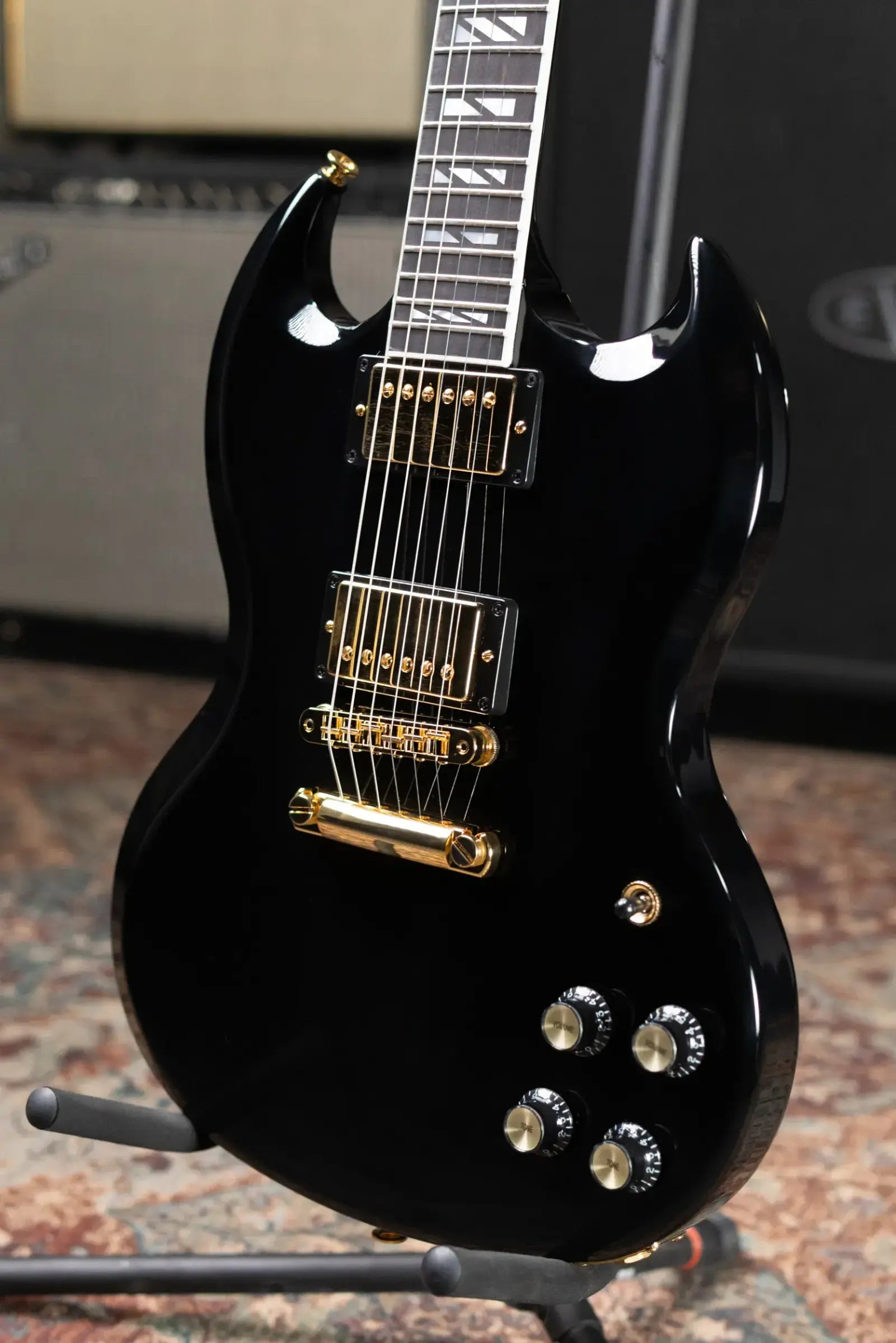 Gibson SG Modern Supreme Electric Guitar - Ebony with Hardshell Case