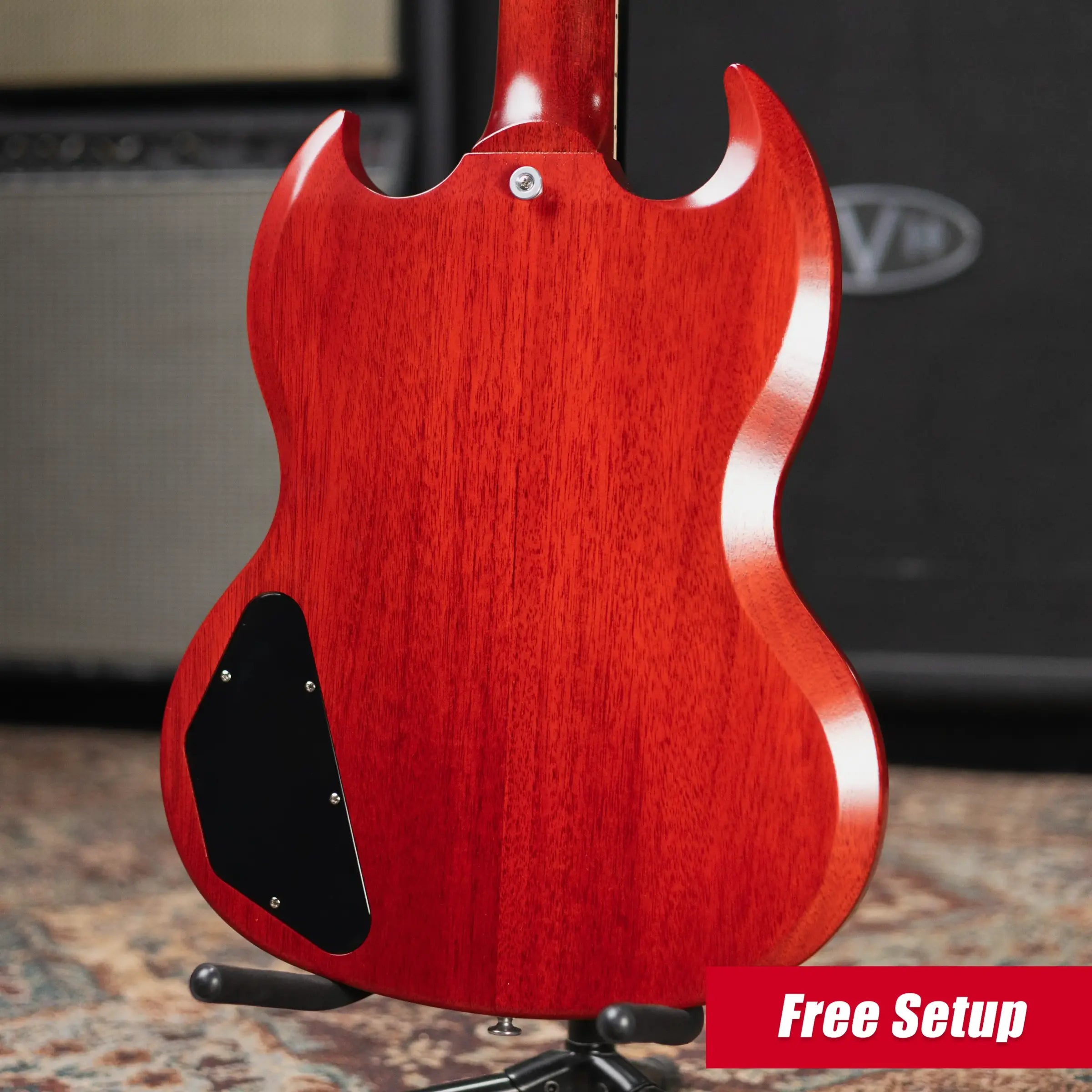 Gibson SG Standard '61 Faded Maestro Vibrola Electric Guitar - Vintage Cherry with Hardshell Case