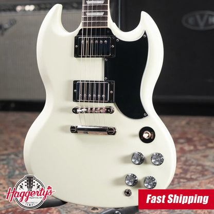 Gibson SG Standard '61 Stop Bar Electric Guitar - Classic White with Hardshell Case