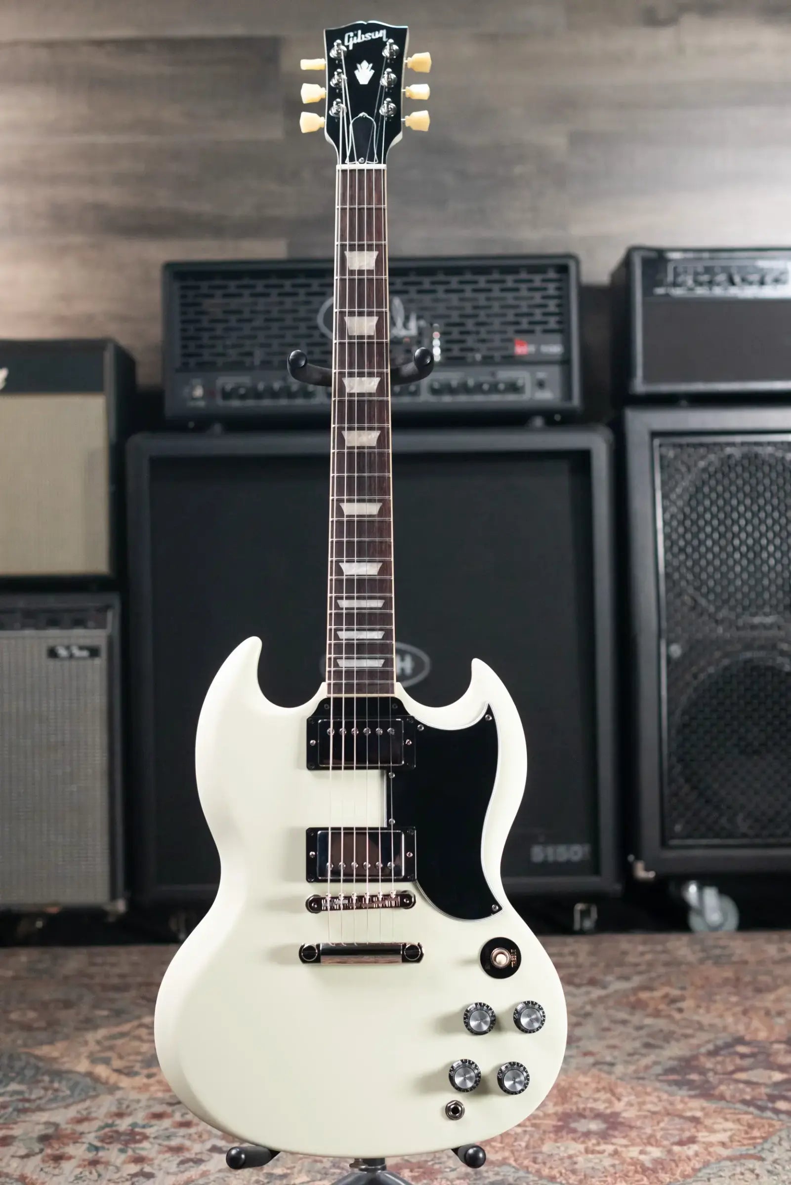 Gibson SG Standard '61 Stop Bar Electric Guitar - Classic White with Hardshell Case