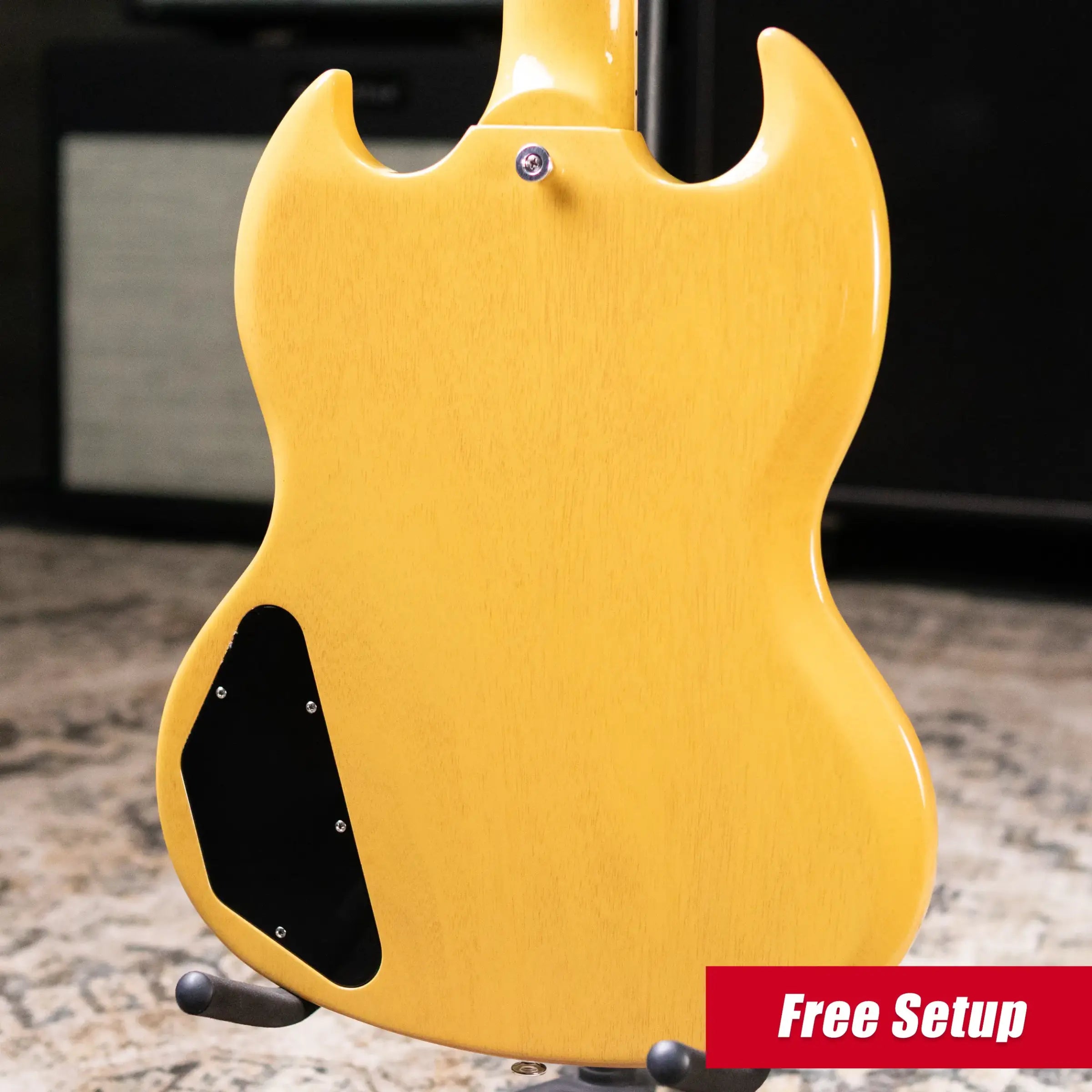 Gibson SG Standard '61 Stop Bar Electric Guitar - TV Yellow with Hardshell Case