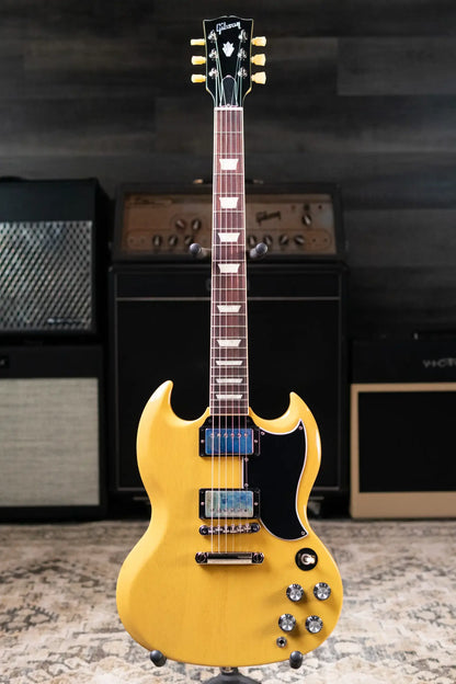 Gibson SG Standard '61 Stop Bar Electric Guitar - TV Yellow with Hardshell Case