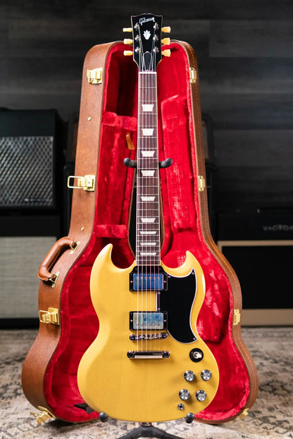 Gibson SG Standard '61 Stop Bar Electric Guitar - TV Yellow with Hardshell Case