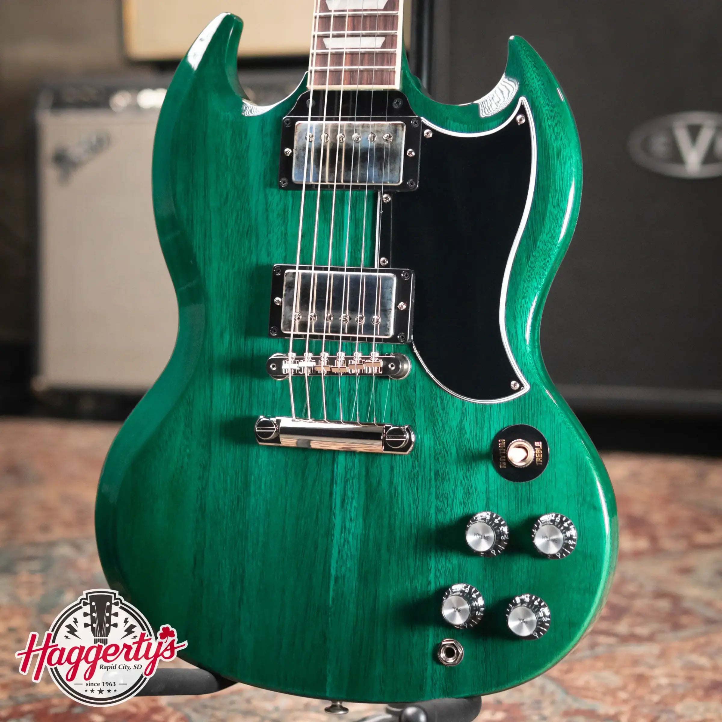 Gibson SG Standard '61 Stop Bar Electric Guitar - Translucent Teal with Hardshell Case