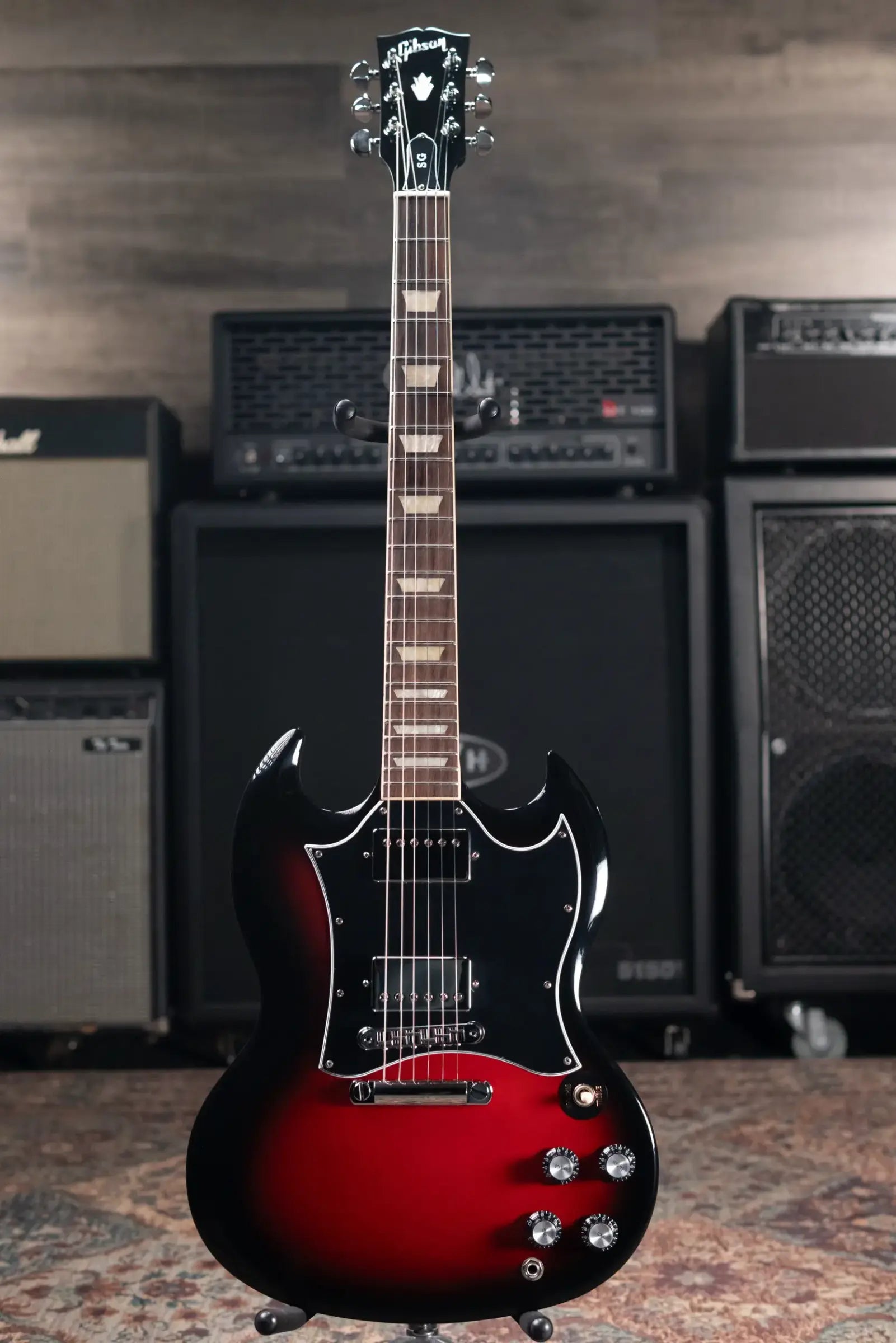 Gibson SG Standard Electric Guitar - Cardinal Red Burst with Softshell Gig Bag