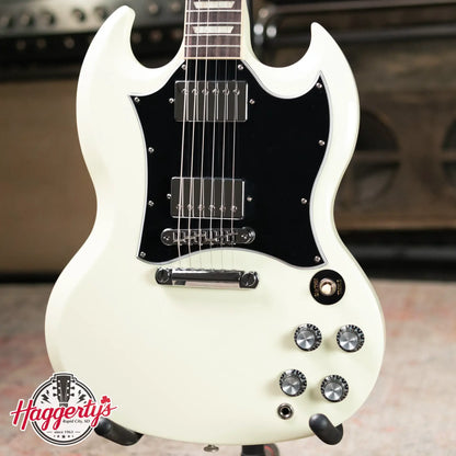 (Blemish, Reshoot as floor model?) Gibson SG Standard Electric Guitar - Classic White with Gig Bag