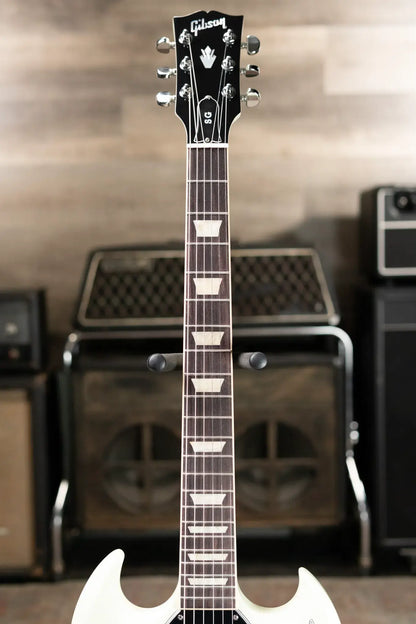 (Blemish, Reshoot as floor model?) Gibson SG Standard Electric Guitar - Classic White with Gig Bag