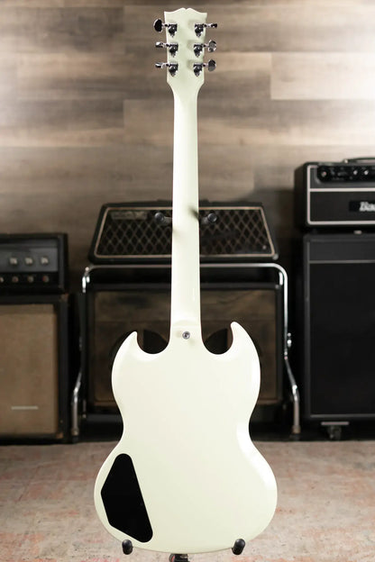 (Blemish, Reshoot as floor model?) Gibson SG Standard Electric Guitar - Classic White with Gig Bag