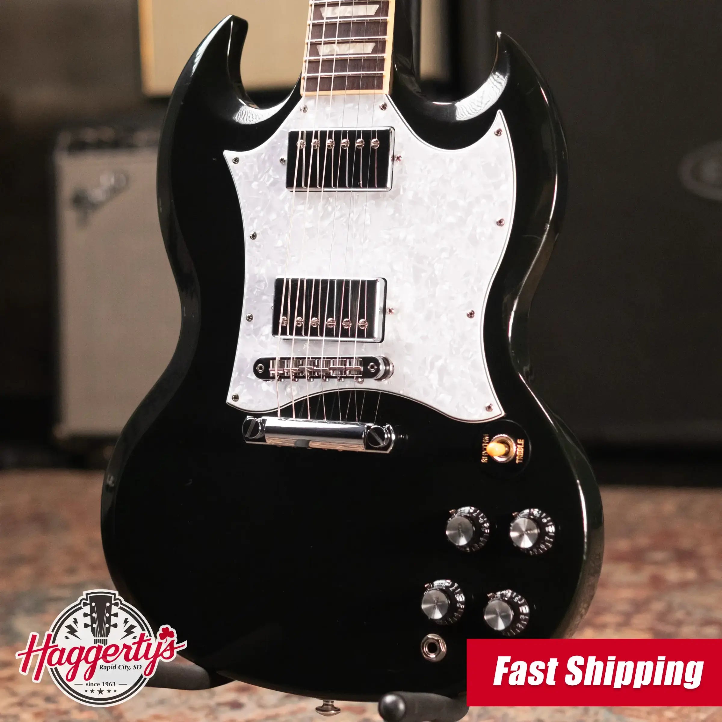 Gibson SG Standard Electric Guitar - Ebony with Gig Bag - Used