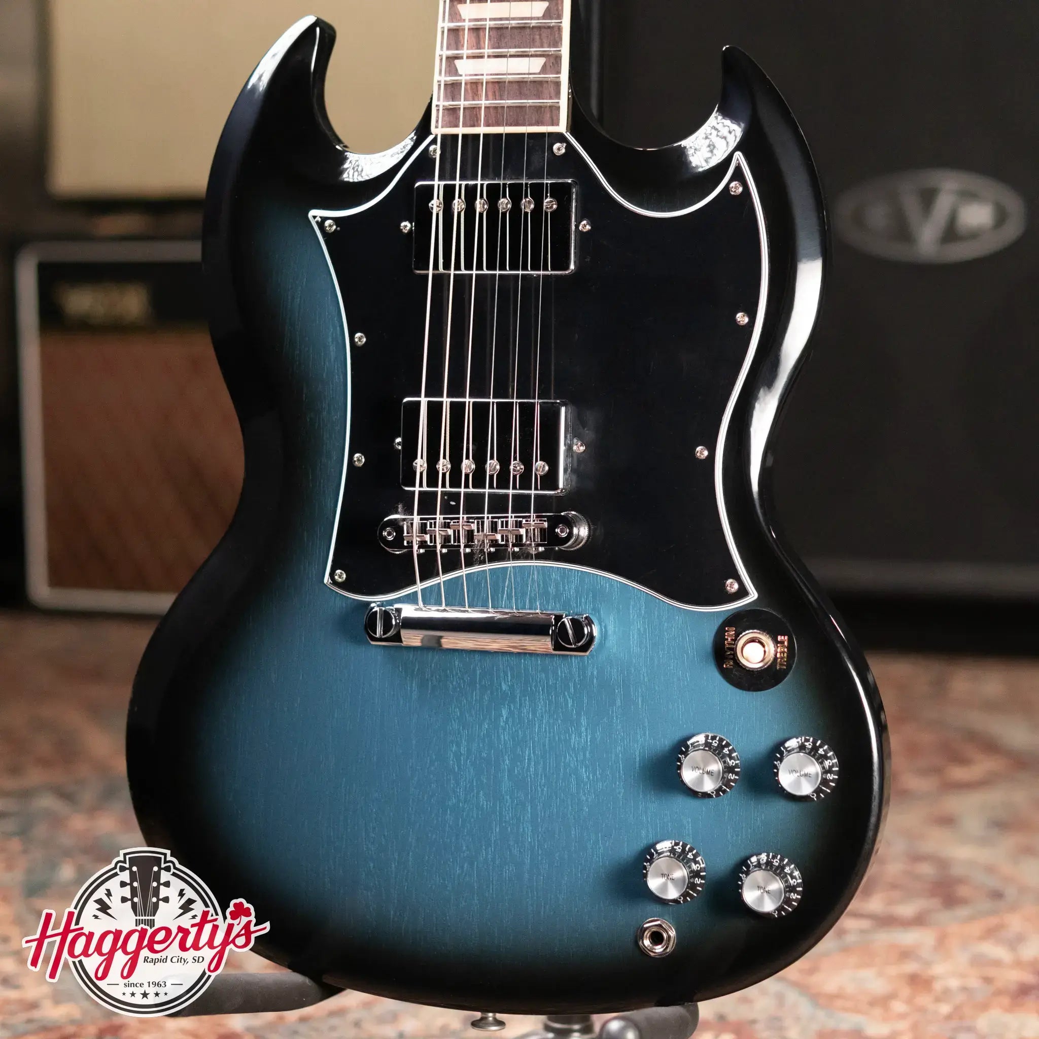 Gibson SG Standard Electric Guitar - Pelham Blue Burst with Gig Bag