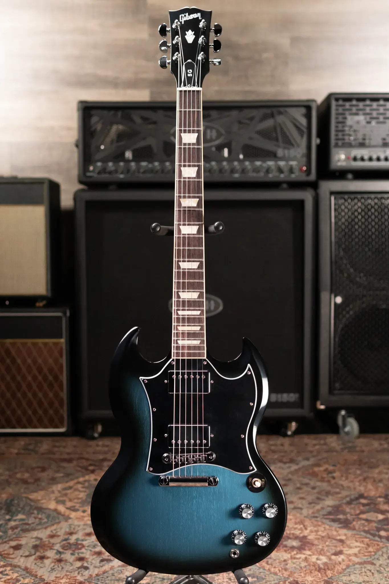 Gibson SG Standard Electric Guitar - Pelham Blue Burst with Gig Bag