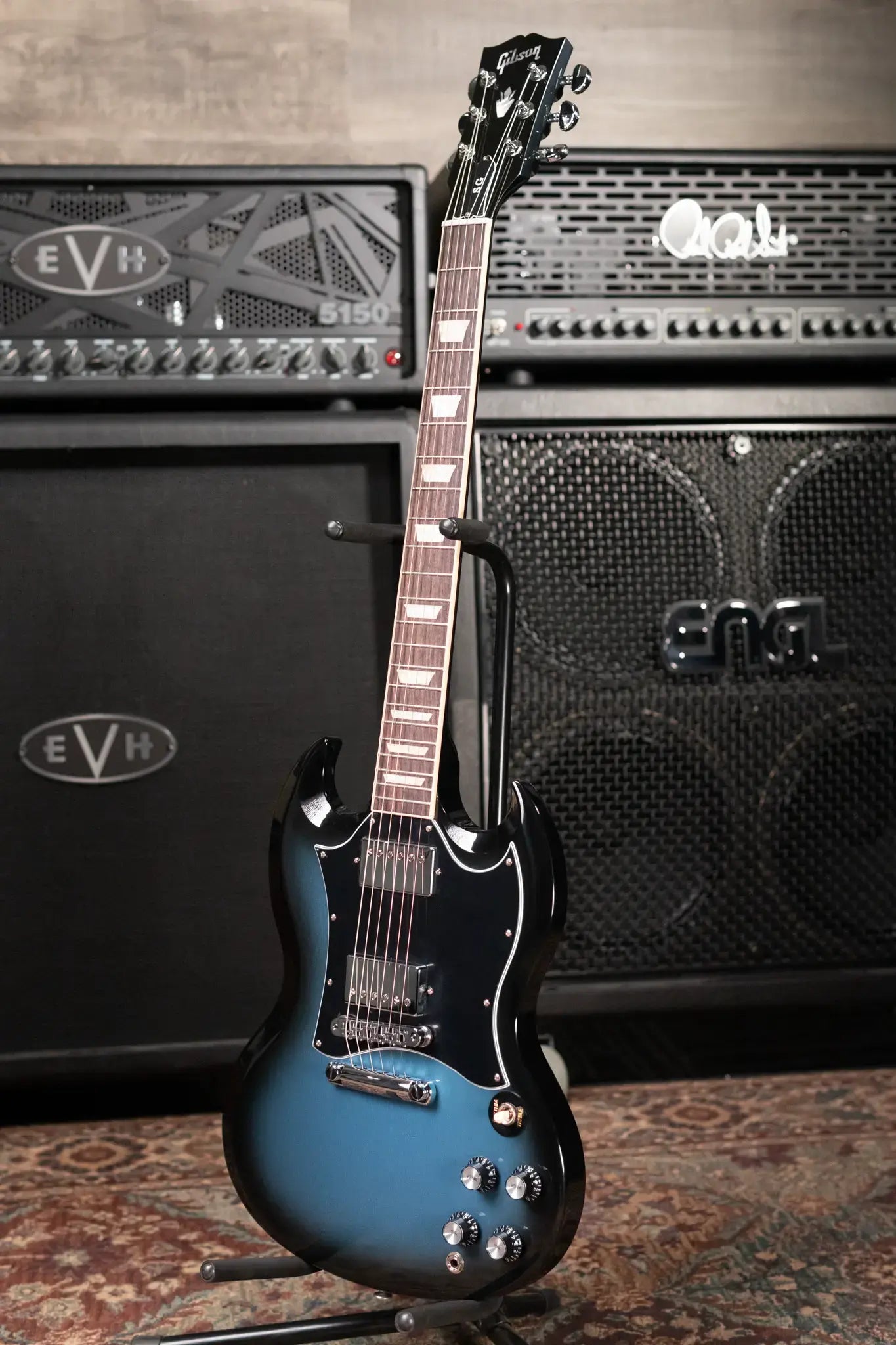 Gibson SG Standard Electric Guitar - Pelham Blue Burst with Gig Bag