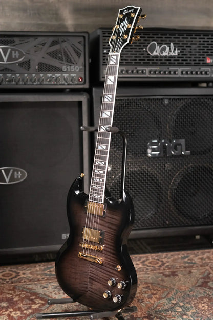 Gibson SG Supreme Electric Guitar - Translucent Ebony Burst with Hardshell Case
