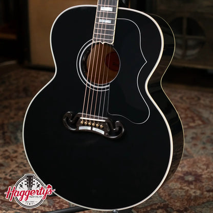 Gibson SJ-200 Custom Acoustic/Electric - Ebony with Hardshell Case