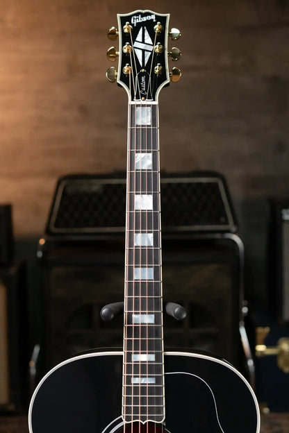 Gibson SJ-200 Custom Acoustic/Electric - Ebony with Hardshell Case
