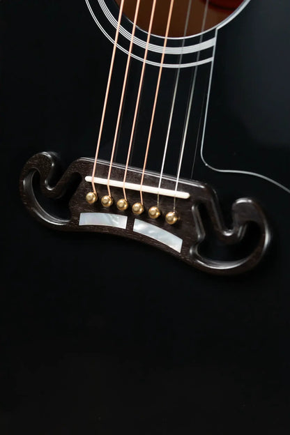 Gibson SJ-200 Custom Acoustic/Electric - Ebony with Hardshell Case