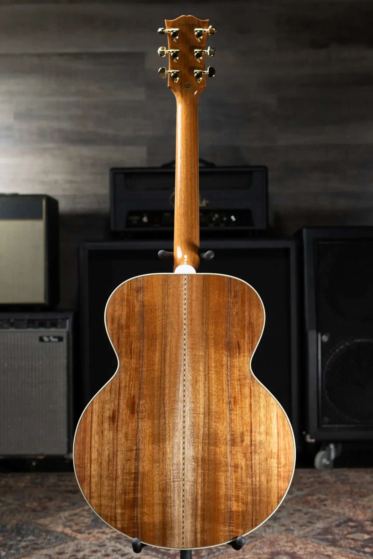 Gibson SJ-200 Elegant Koa Left-Handed Jumbo Acoustic/Electric Guitar - Honey Burst with Hardshell Case