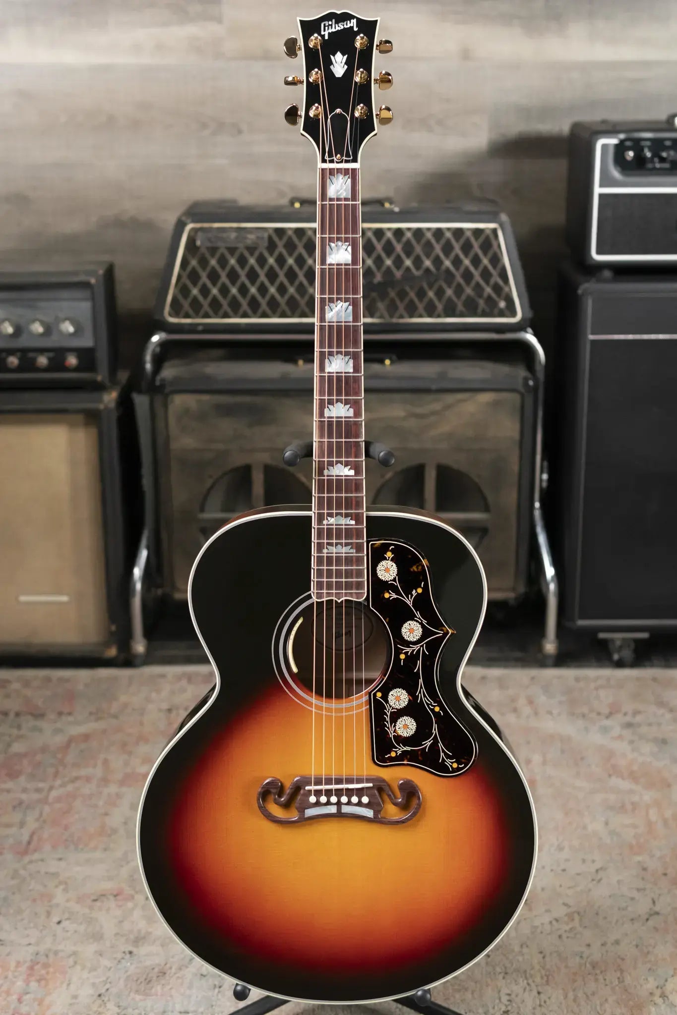 Gibson SJ-200 Standard Maple Acoustic/Electric Guitar - Triburst with Hardshell Case