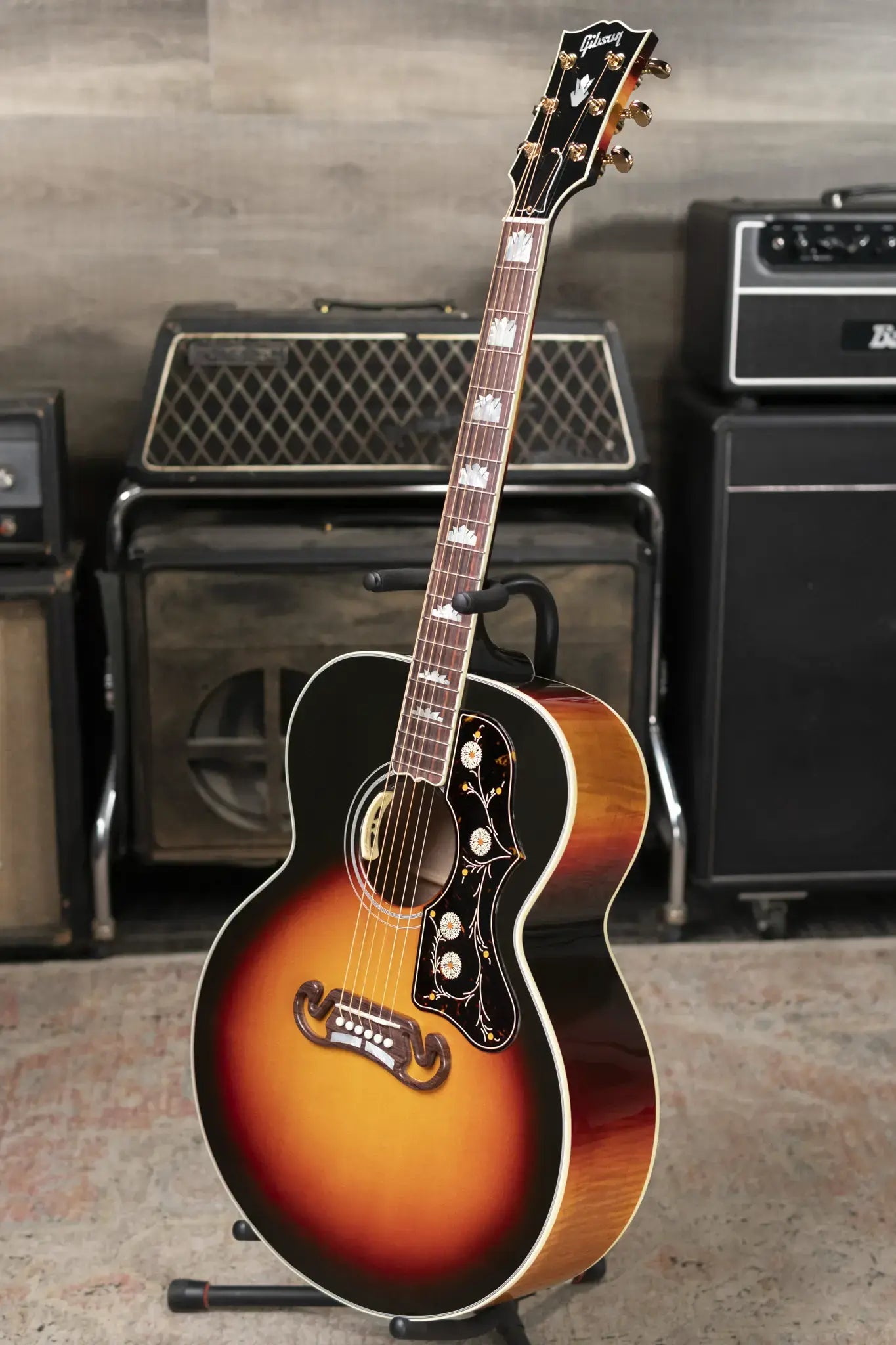 Gibson SJ-200 Standard Maple Acoustic/Electric Guitar - Triburst with Hardshell Case