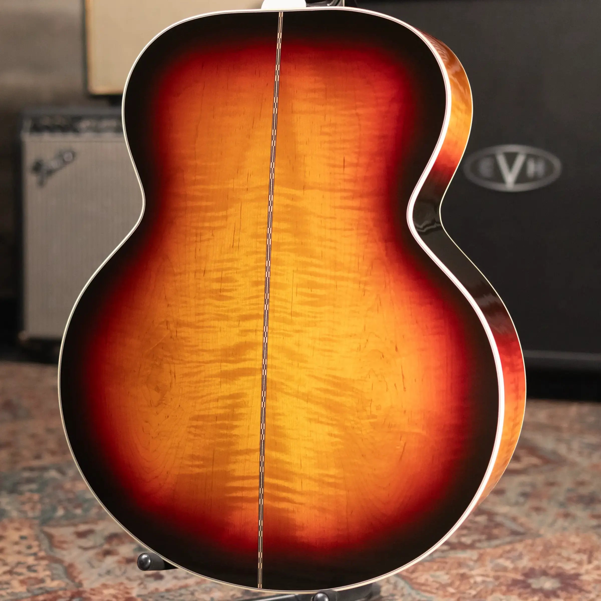 Gibson SJ-200 Standard Maple Left-Handed Acoustic/Electric Guitar - Triburst with Hardshell Case