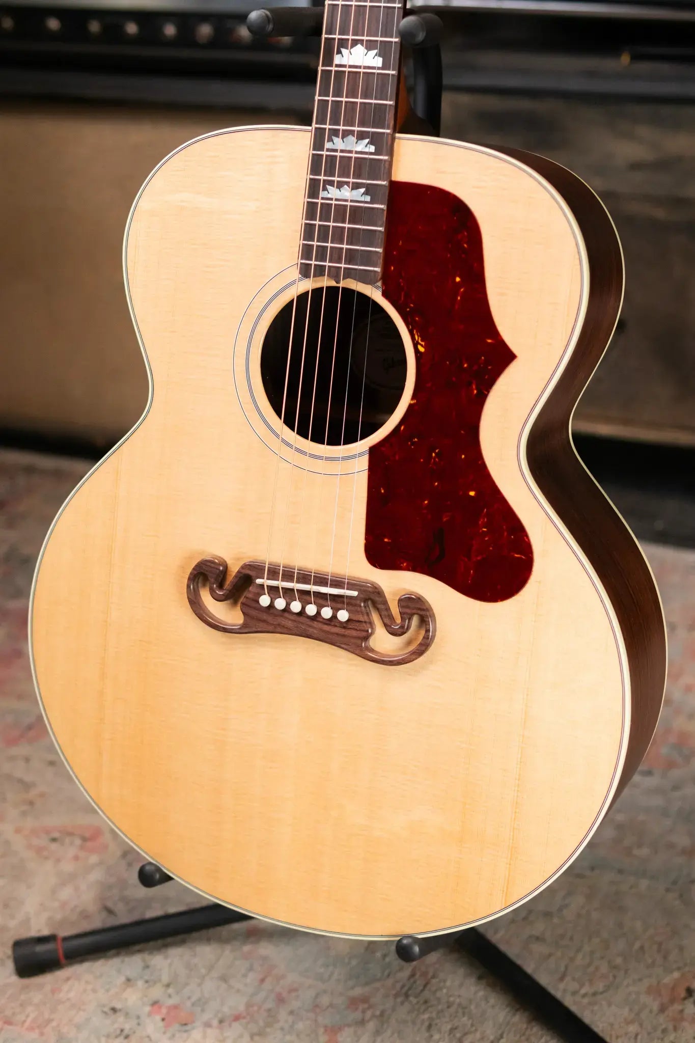 Gibson SJ-200 Studio Rosewood Jumbo Acoustic/Electric Guitar - Satin Natural with Hardshell Case