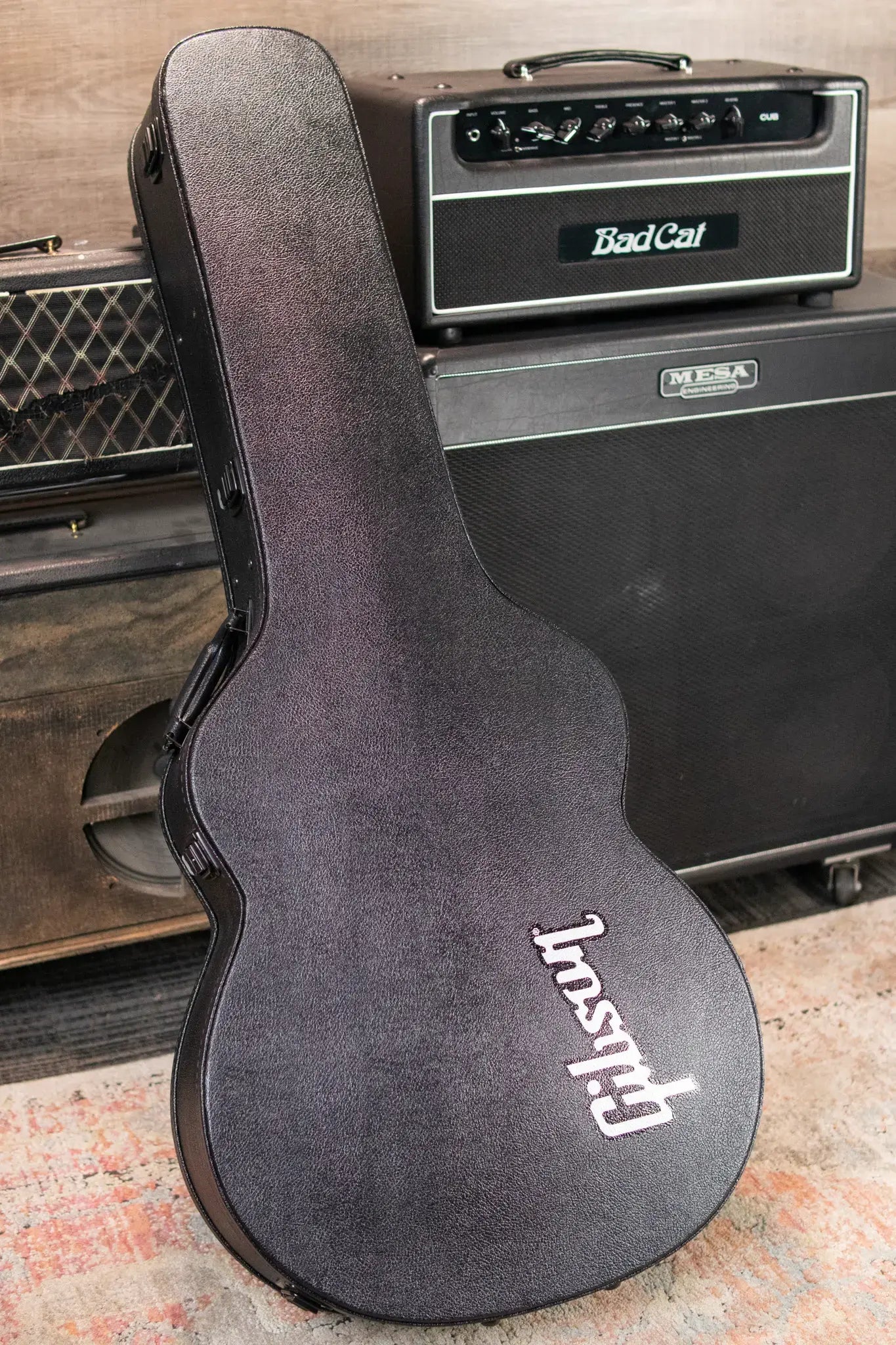 Gibson SJ-200 Studio Walnut Jumbo Acoustic/Electric Guitar - Satin Walnut Burst with Hardshell Case