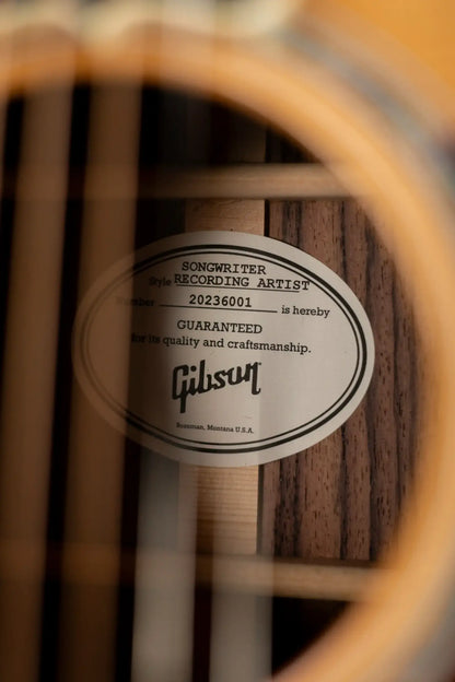 Gibson Songwriter Recording Artist EC Acoustic / Electric Guitar - Antique Natural with Hardshell Case