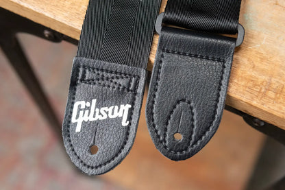 Gibson - The Lightning Bolt Seatbelt Guitar Strap - Black