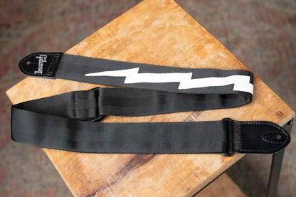 Gibson - The Lightning Bolt Seatbelt Guitar Strap - Black