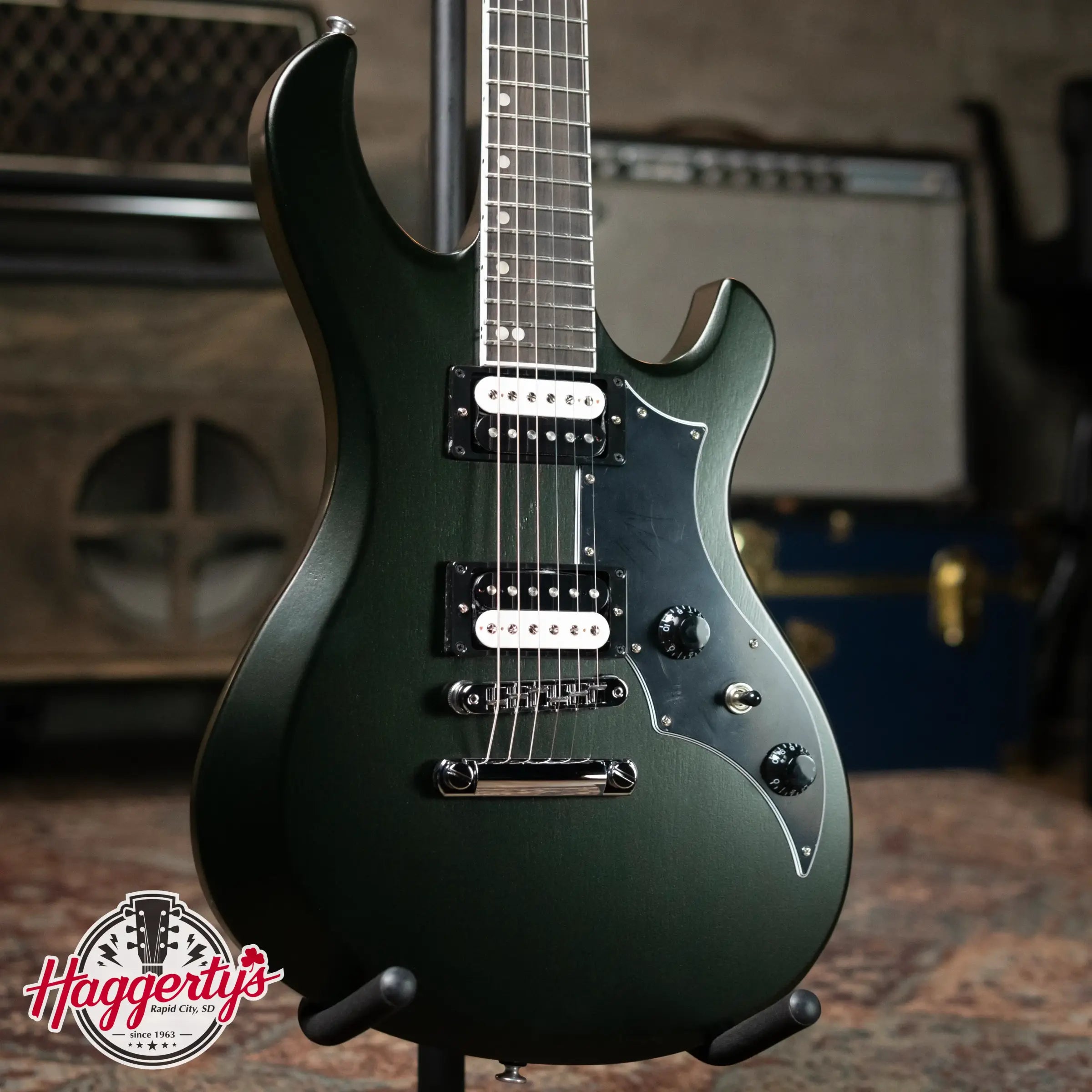Gibson Victory Electric Guitar - Dark Green Satin with Hardshell Case