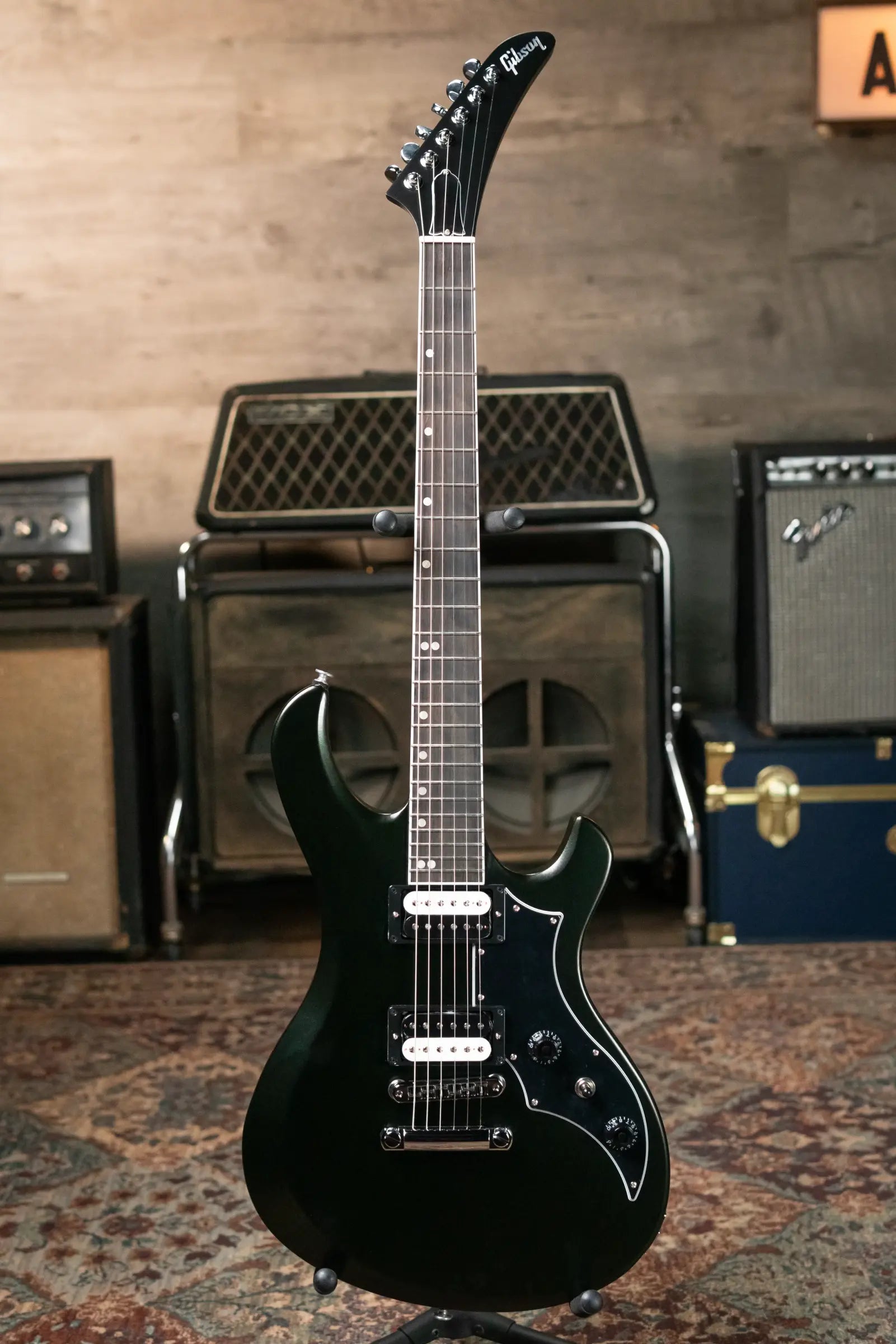 Gibson Victory Electric Guitar - Dark Green Satin with Hardshell Case