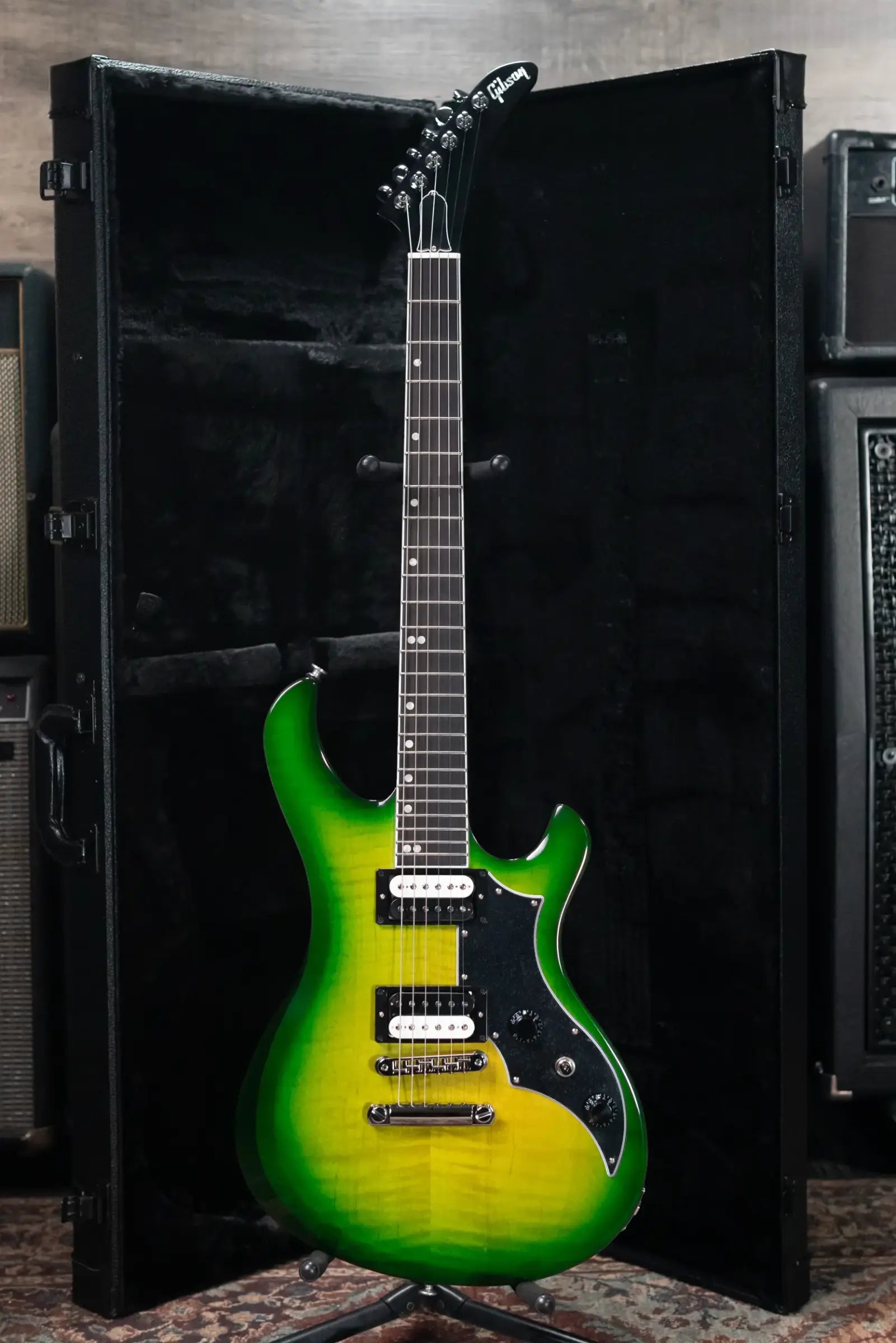 Gibson Victory Figured Top Electric Guitar - Iguana Burst with Hardshell Case