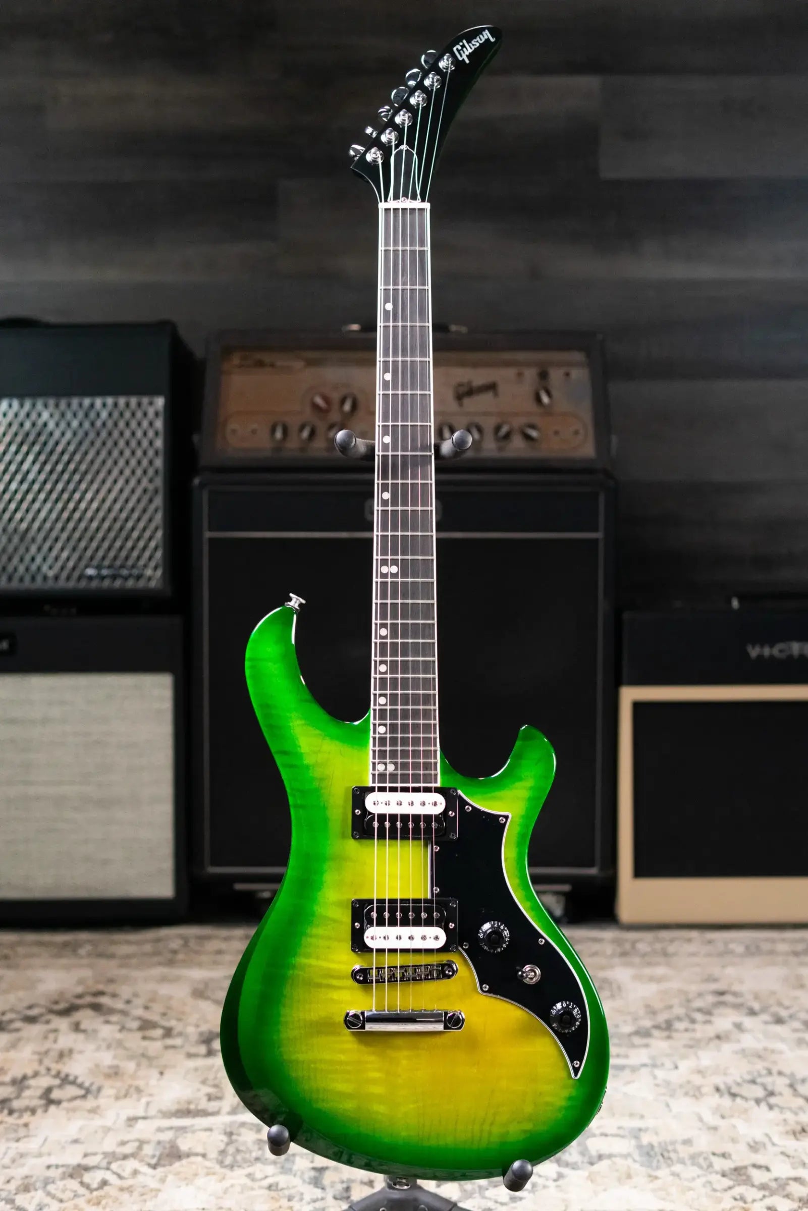 Gibson Victory Figured Top Electric Guitar - Iguana Burst with Hardshell Case