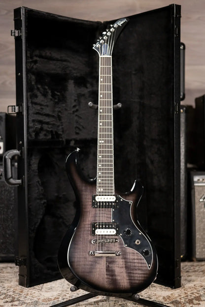 Gibson Victory Figured Top Electric Guitar - Translucent Ebony Burst with Hardshell Case