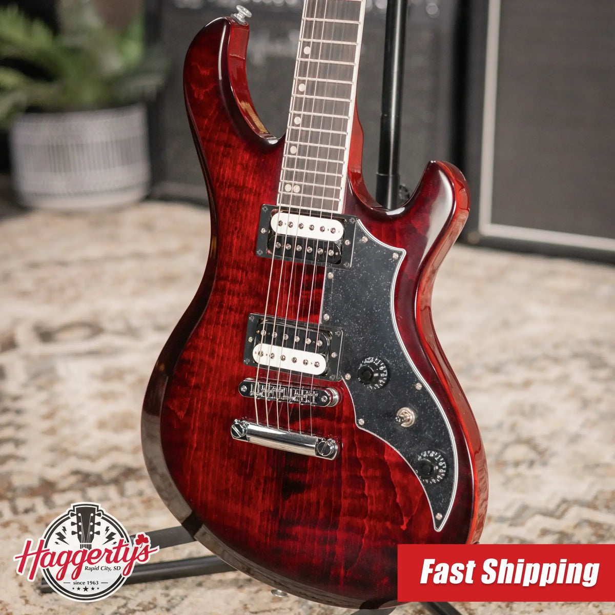 ギター Gibson USA Victory Figured Top Gibson Victory Figured Top Electric Guitar - Wine Red Burst with Dirty