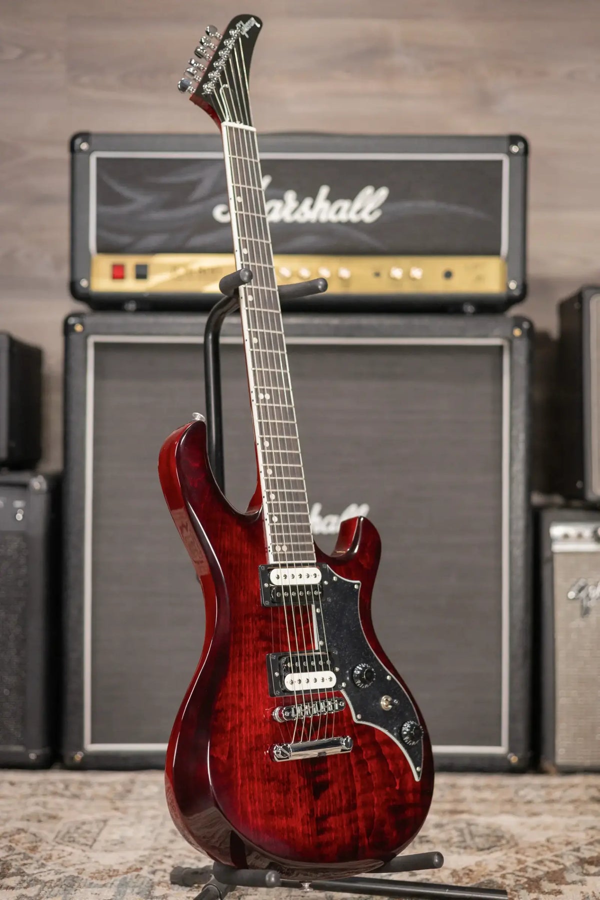 Gibson Victory Figured Top Electric Guitar - Wine Red Burst with Dirty