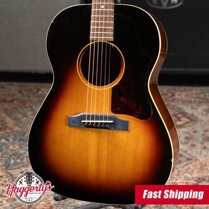 Gibson Vintage 1966-1967 LG-1 Acoustic Guitar - Sunburst with Original Alligator Chipboard Case - Used