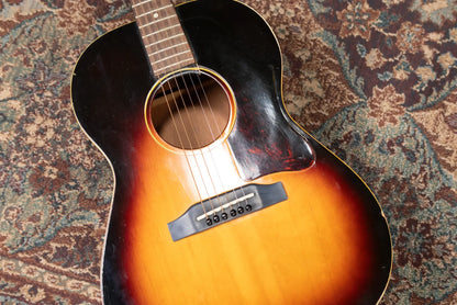 Gibson Vintage 1966-1967 LG-1 Acoustic Guitar - Sunburst with Original Alligator Chipboard Case - Used