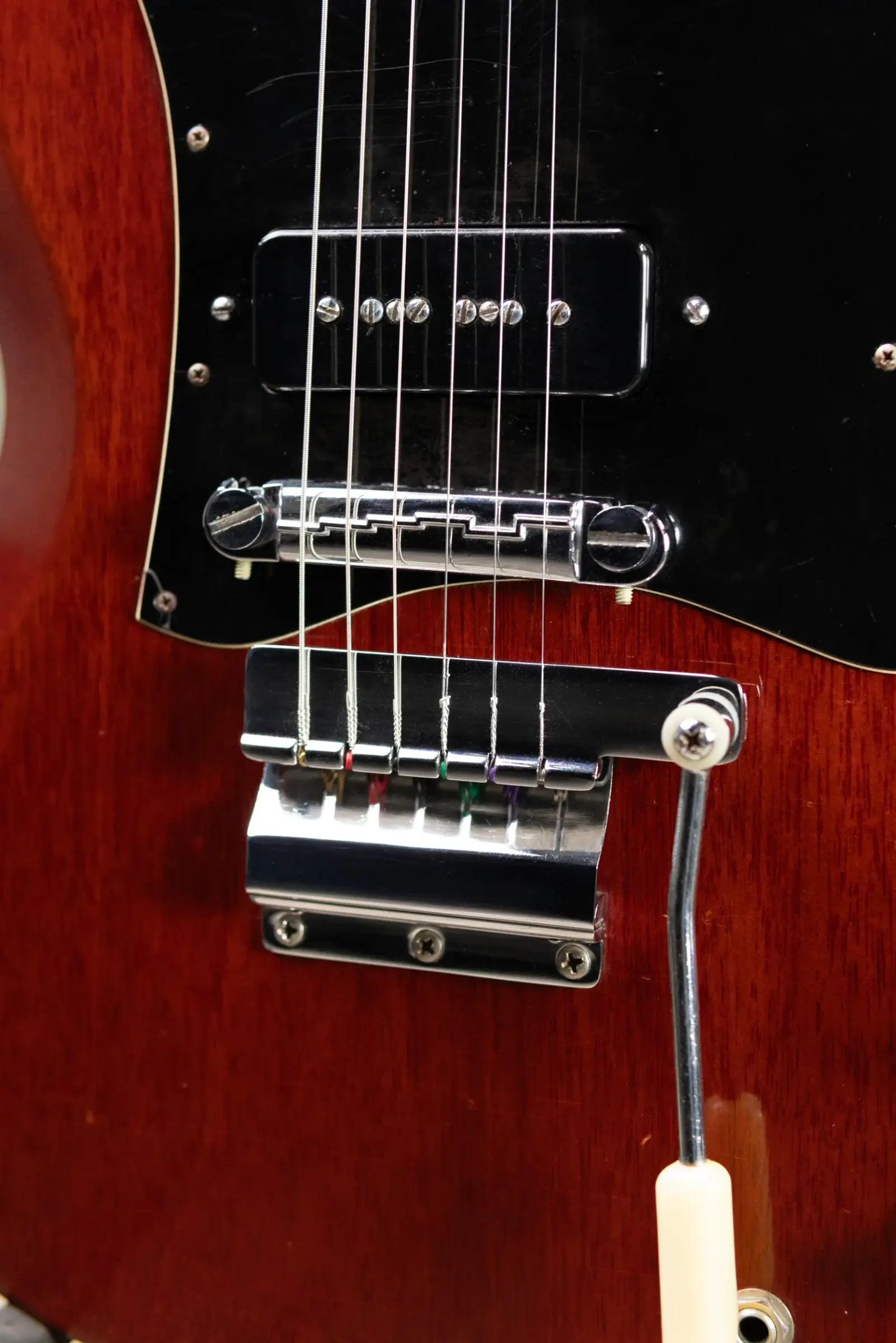 Gibson Vintage 1969 SG Junior Electric Guitar - Cherry Red with Chipboard Case - Used