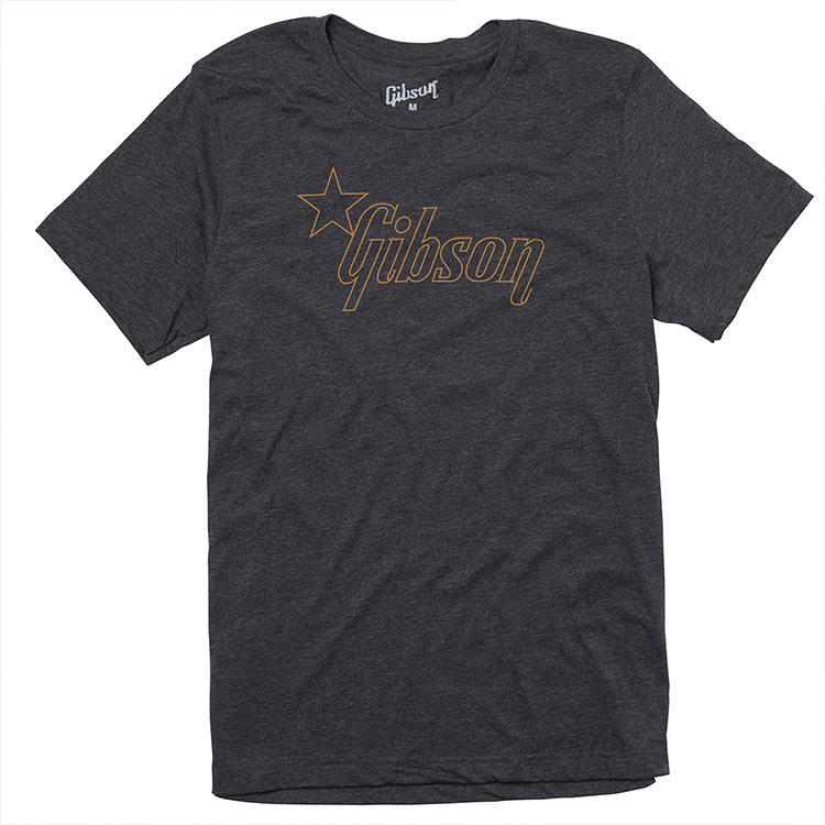 Gibson Star Logo T-Shirt Charcoal -Small