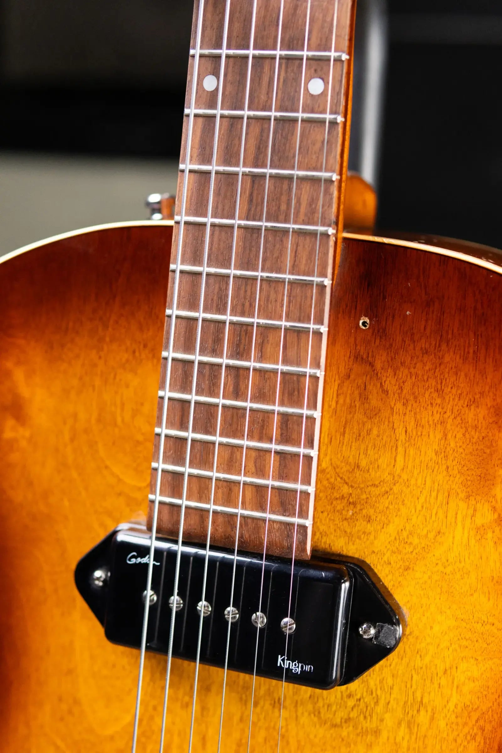 Godin 5th Avenue Kingpin Hollowbody Guitar - Cognac Burst with Gig Bag - Used