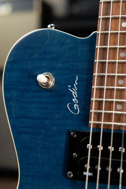 Godin Core HB GT Electric Guitar - Denim Blue with Structured Gig Bag - Used