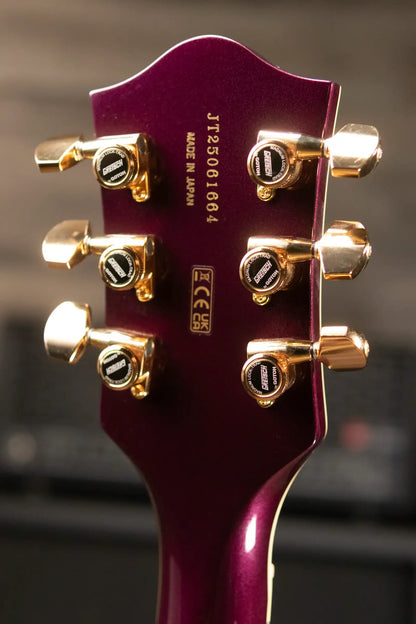 Gretsch Broadkaster Jr. LX Center Block with String-Thru Bigsby Electric Guitar - Blackberry with Hardshell Case