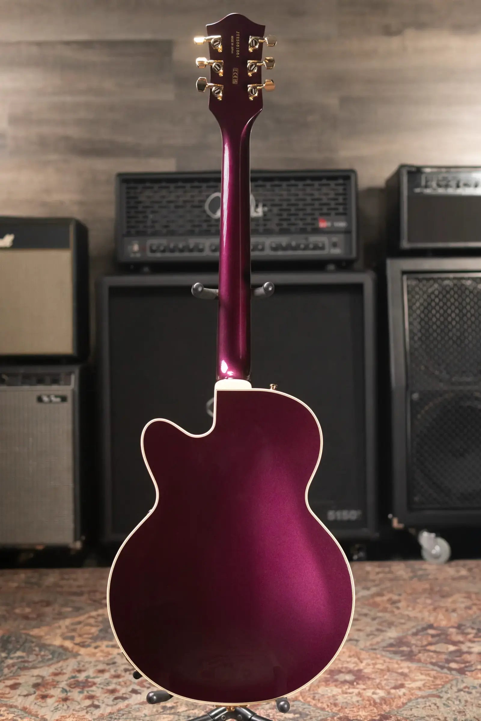 Gretsch Broadkaster Jr. LX Center Block with String-Thru Bigsby Electric Guitar - Blackberry with Hardshell Case