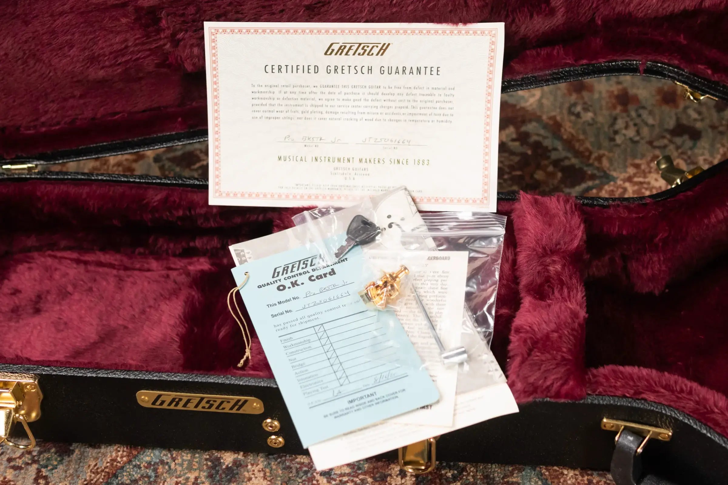 Gretsch Broadkaster Jr. LX Center Block with String-Thru Bigsby Electric Guitar - Blackberry with Hardshell Case