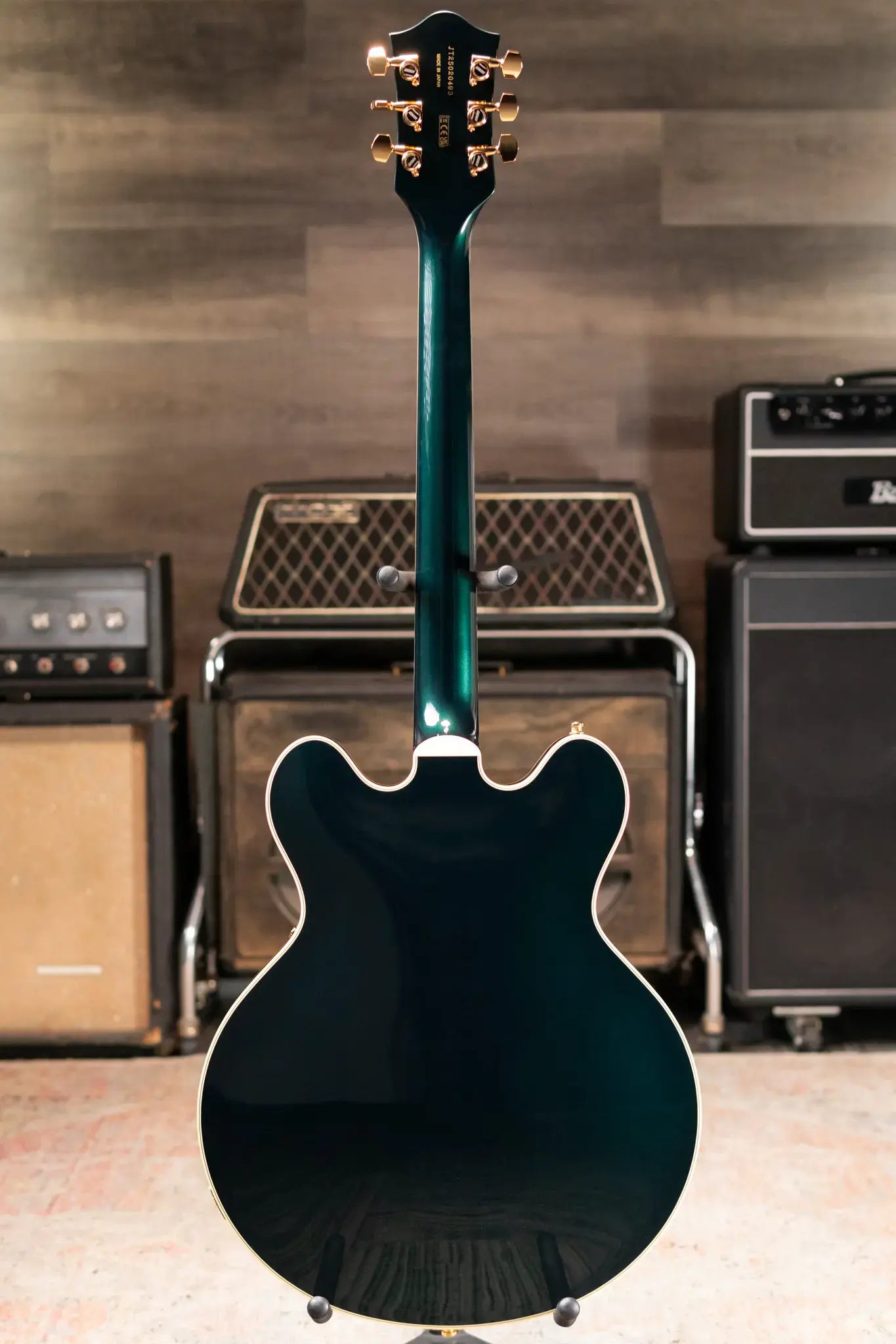 Gretsch Broadkaster LX Center Block with String-Thru Bigsby and Gold Hardware - Cadillac Green with Hardshell Case