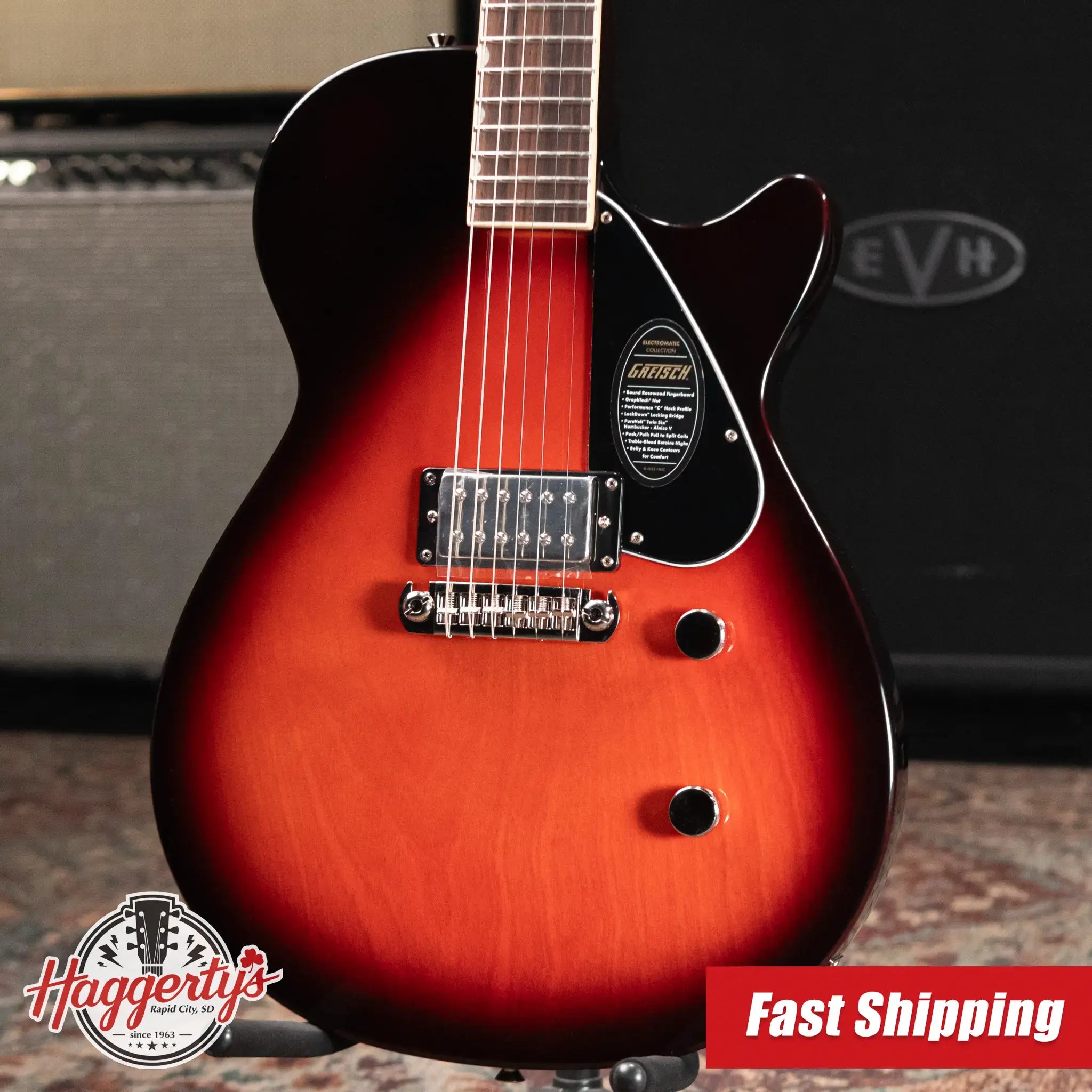 Gretsch Electromatic Jet Club 1 Pickup Electric Guitar - Claret Burst