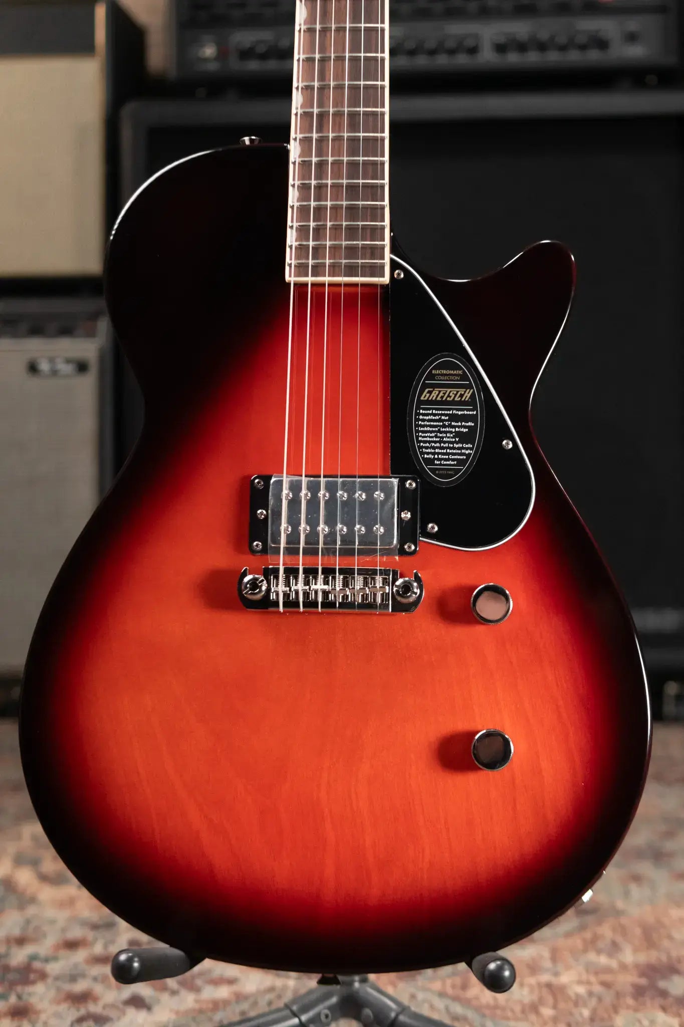 Gretsch Electromatic Jet Club 1 Pickup Electric Guitar - Claret Burst