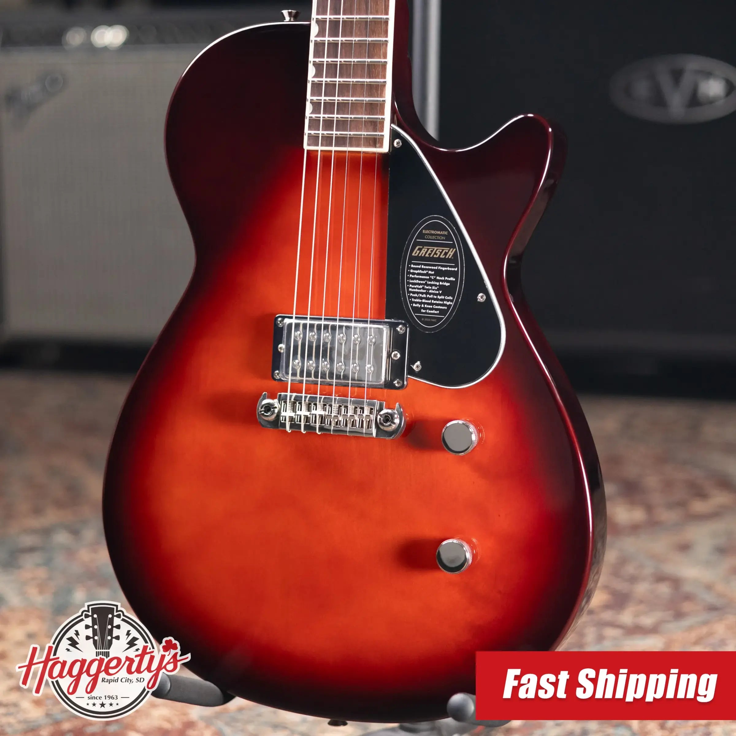 Gretsch Electromatic Jet Club 1 Pickup Electric Guitar - Claret Burst