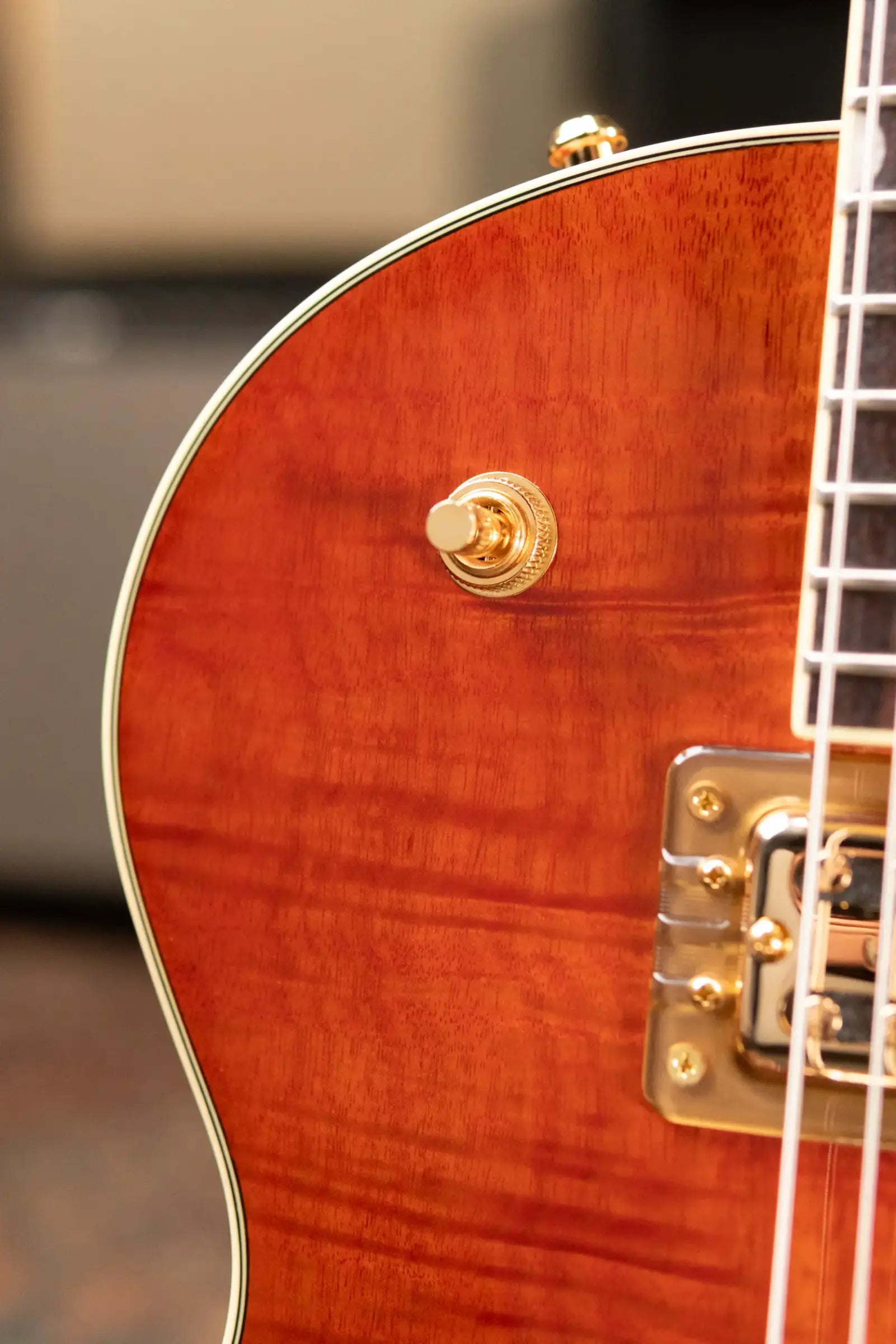 Gretsch Electromatic LTD Flame Okoume Broadkaster Jr. Single-Cut with Bigsby Electric Guitar - Roundup Orange